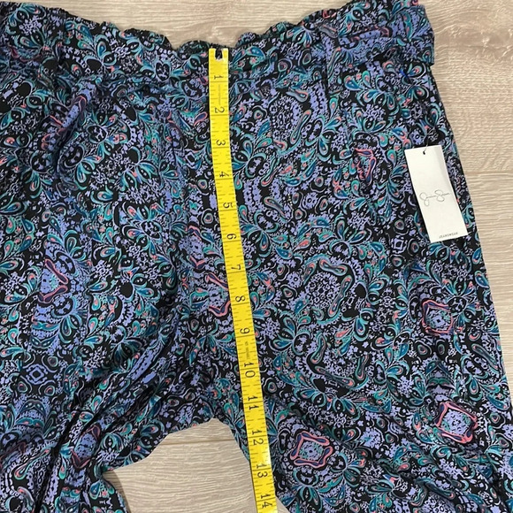 NWT Jessica Simpson Black Paisley Wide Leg Pants S - Picture 9 of 16